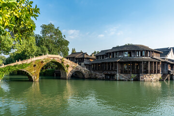 Obraz premium Close-up of the scenery of Wuzhen, China