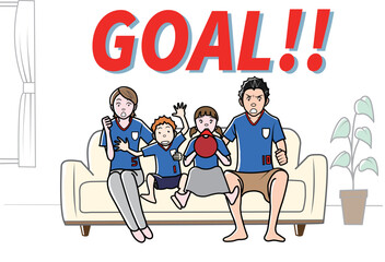 サッカーを応援するサポーター