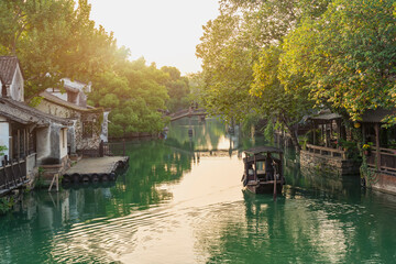 Obraz premium Close-up of the scenery of Wuzhen, China