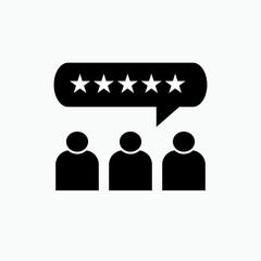 Review Icon. Evaluation, Assessment Symbol  - Vector.   