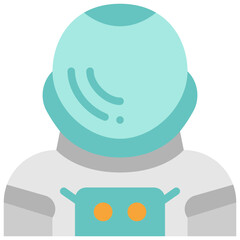 astronaut flat icon