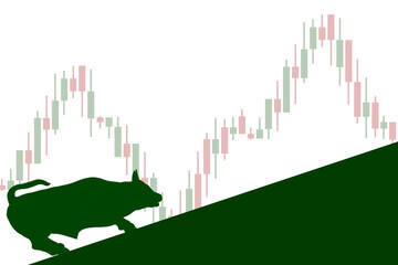  Market grand trading bullish bearish chart background stock, cryptocurrency profit data graph investment 