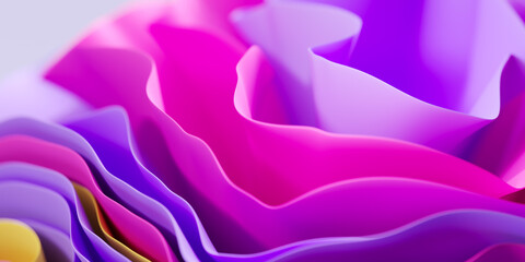 Fototapeta premium Colorful cloth layers, macro shot of textile