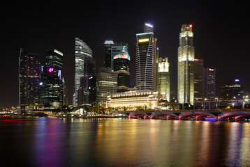 Singapore Skyline at dusk, Singapore