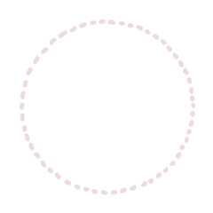 点線のシンプルな丸いフレーム　枠