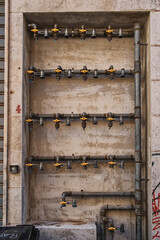 Urban gas taps in the streets of Trapani on Sicily