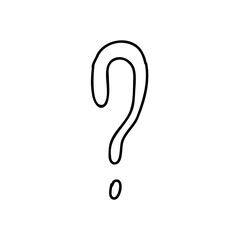 Questions marks. Hand drawn doodle ask sign set. Vector Who Why FAQ symbol