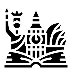 open book language learning icon