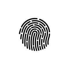 Fingerprint icons. Vector finger print touch ID illustration. Verification code