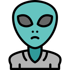 alien filled outline icon