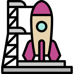 launch pad filled outline icon © supanut