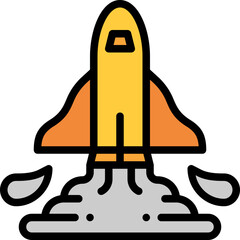 launch filled outline icon