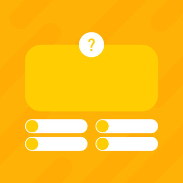 Quiz and game show template. Question and answers design.