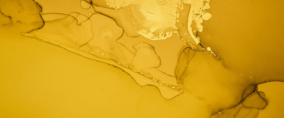 Gold Fluid Art. Marble Abstract Background.