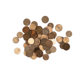 a pile of euro cent coins