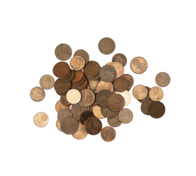 a pile of euro cent coins