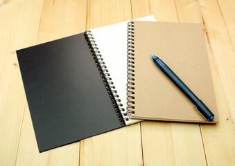 Fototapeta na wymiar Open notebook on the table