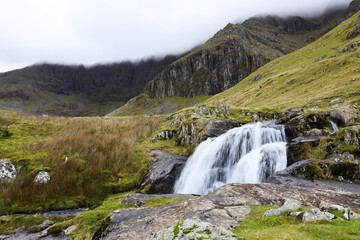 snowdonia carneddau waterfall Llech Ddu Spur