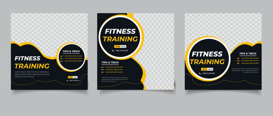 Sport and tech social media post template