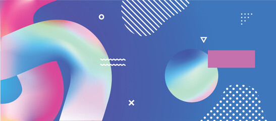 Obraz premium Dynamic modern fluid shapes background. Vibrant gradient liquid shapes poster. Vector illustration. Futuristic design template for covers, placards, posters, flyers, presentations, cards, banners, ads