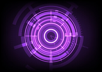 Abstract technology background Hi-tech communication concept, technology, digital business, innovation, science fiction scene vector illustration with copy-space