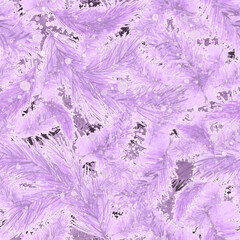 Watercolor Vintage seamless pattern. With a picture - a branch of spruce and cedar. The pattern of pine branches. Use for various designs, materials, packaging, paper. Abstract paint splash. fashion 