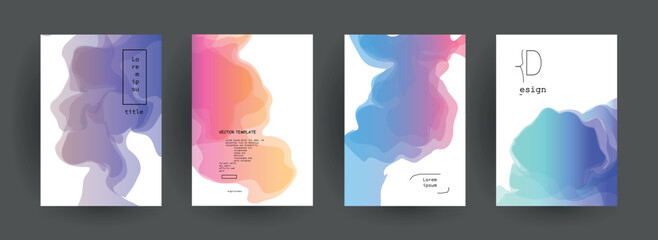 Minimal Vector covers design. Cool halftone gradients. Future Poster template.	