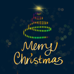 lettering Merry Christmas raster text background