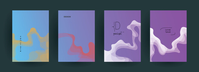 Minimal Vector covers design. Cool halftone gradients. Future Poster template.	