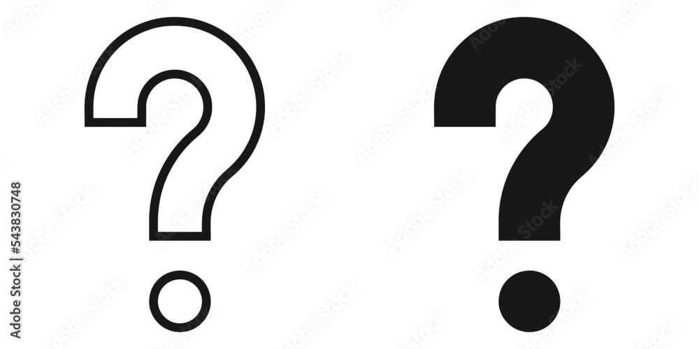 Fototapete ofvs218 outlinefilledvectorsign ofvs - question mark vector icon . isolated transparent . black outl
