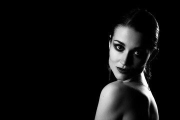 beautiful female silhouette