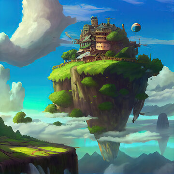 maison dans le ciel