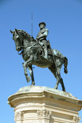 Obraz premium Ville de Chantilly, statues dans le parc, personnages et statues équestres, oise, France