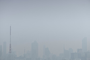 air pollution over Bangkok Thailand, PM2.5, December2022 - 543834356