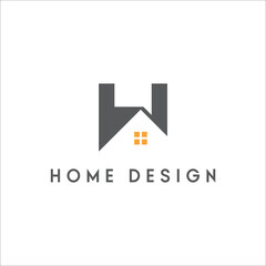 home letter H Logo vector