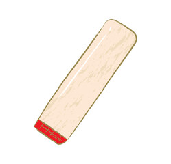 Rectangle wooden seal stamper in flat vector illustration art design