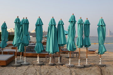 beach umbrellas on the beach