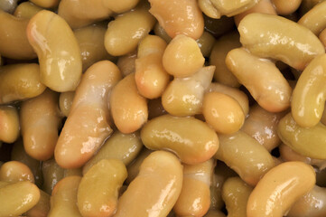 Flageolets cuisinés en gros plan