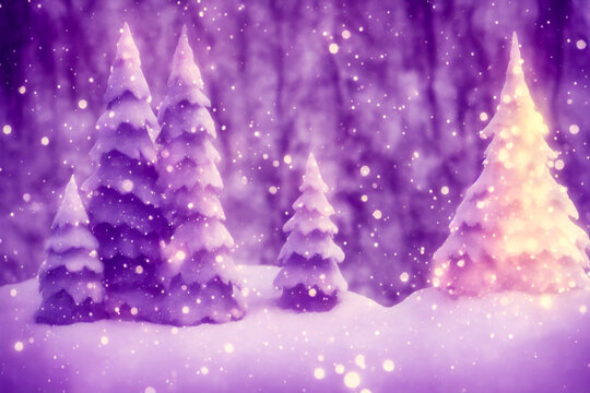 Abstract toy castle. Fairy hut. Christmas winter background. 3d image
