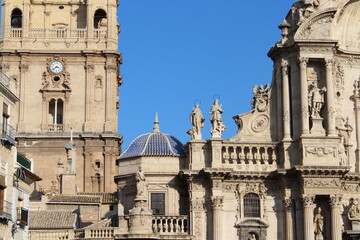Fragment of the the Cathedral Church of Saint Mary in Murcia.