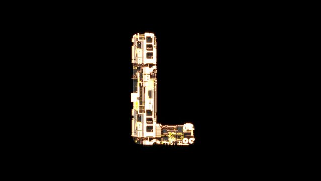 grungy iron font lighting with gold shine, isolated - loop video