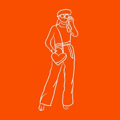 autumn fun elements orange background