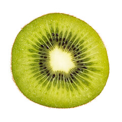 Kiwi slice isolated on white background with clipping path