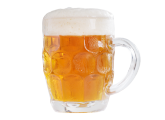mug of beer isolated on transparent background