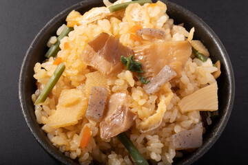山菜　炊き込みご飯　