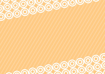 背景　丸々の枠　オレンジ