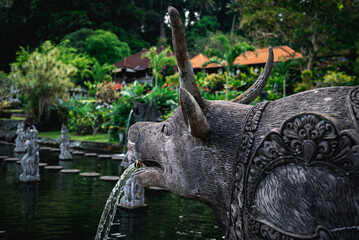 sculpture of bull traditional bali