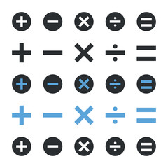 Fototapeta premium set of calculator icons