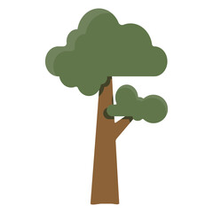Illustration of a tree without background. For use in art. transparent background.