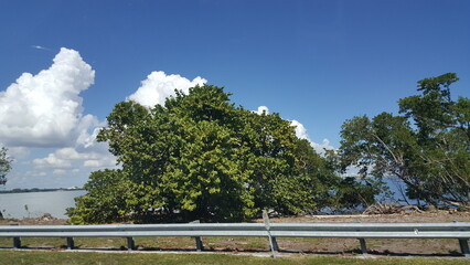 Fototapeta na wymiar Miami, Florida United States. View while road trip. Vacation.